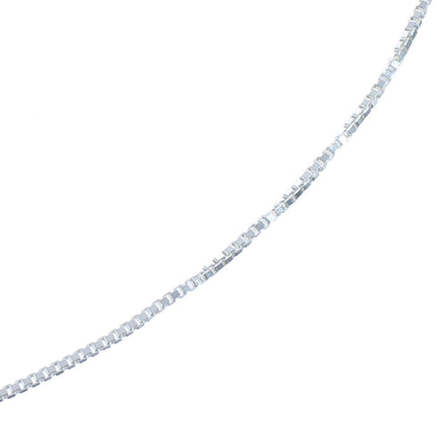 Sterling Silver 16" Italian Box Chain Jewelry Necklace KX120883